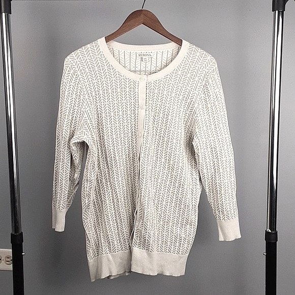 Merona Gray Button Down Cardigan Sweater - Picture 1 of 7